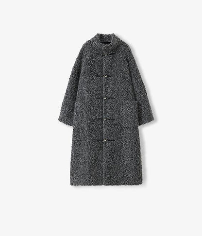Circle Long Fur Toggle Coat for Women