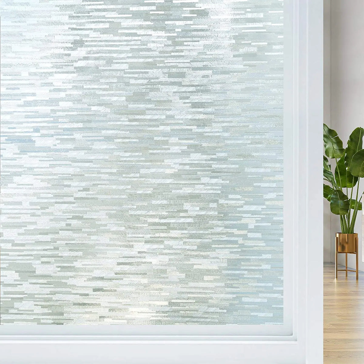 Frostad fönsterfilm linjär design – insynsskydd, från 289 kr