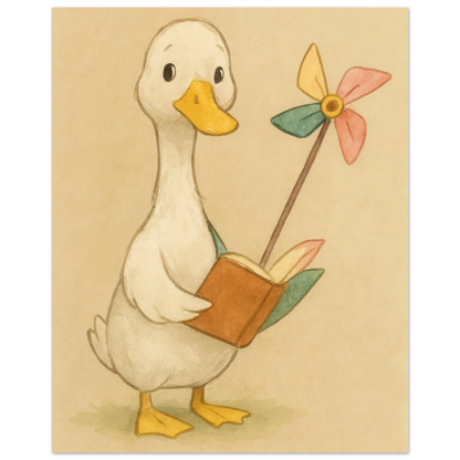 Barn Owl Storytime: Whimsical Watercolor Print for Nurseries & Playrooms