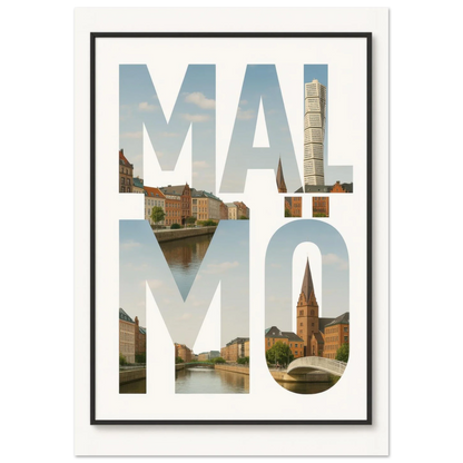 Malmö Cityscape Art Poster - Iconic Landmarks & Urban Charm Print