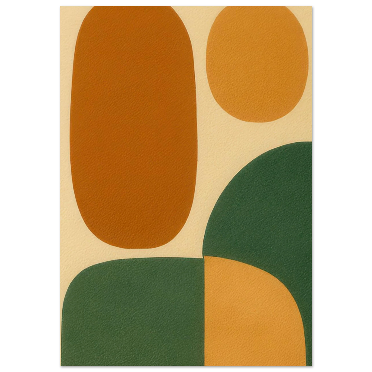 Minimalistiska Organiska Former Poster: Jordnära Abstrakt Konsttryck