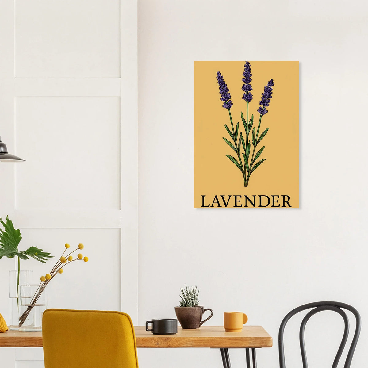 Frukter Lavender Botanical Art Print – Classic Halvblankt Poster for a Touch of Serenity