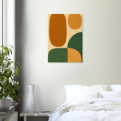 Minimalistiska Organiska Former Poster: Jordnära Abstrakt Konsttryck