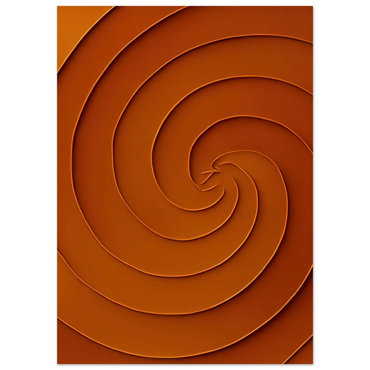 Abstrakt Spiral Konsttryck i Rustika Jordtoner – Modern Minimalistisk Poster i Flera Storlekar
