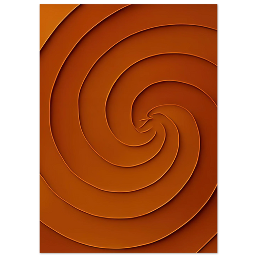 Abstrakt Spiral Konsttryck i Rustika Jordtoner – Modern Minimalistisk Poster i Flera Storlekar
