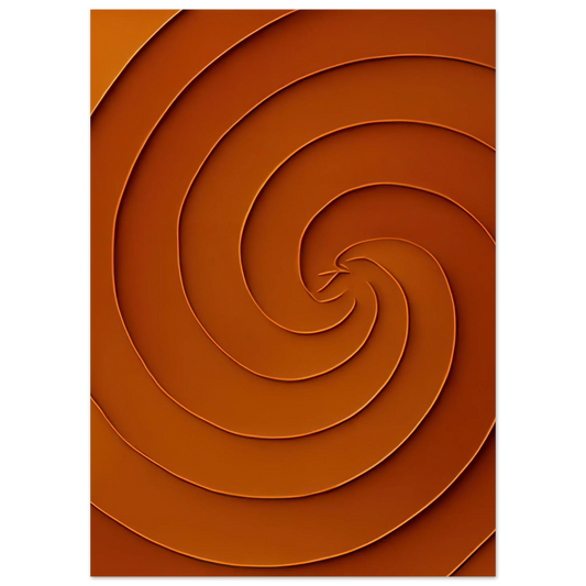Abstrakt Spiral Konsttryck i Rustika Jordtoner – Modern Minimalistisk Poster i Flera Storlekar