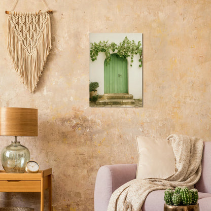 Verdant Entrance: Mediterranean Charm Poster in Your Choice of 29 Sizes