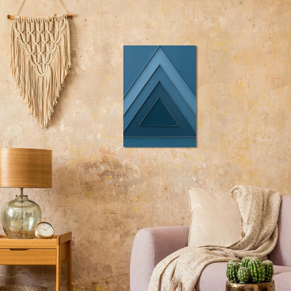 Abstrakt / Minimalistisk Poster i Sval Blå, Flera Storlekar
