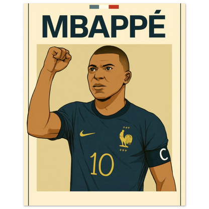 Mbappe 'Captain's Call' Football Legend Poster – Premium Art Print for Sports Fans