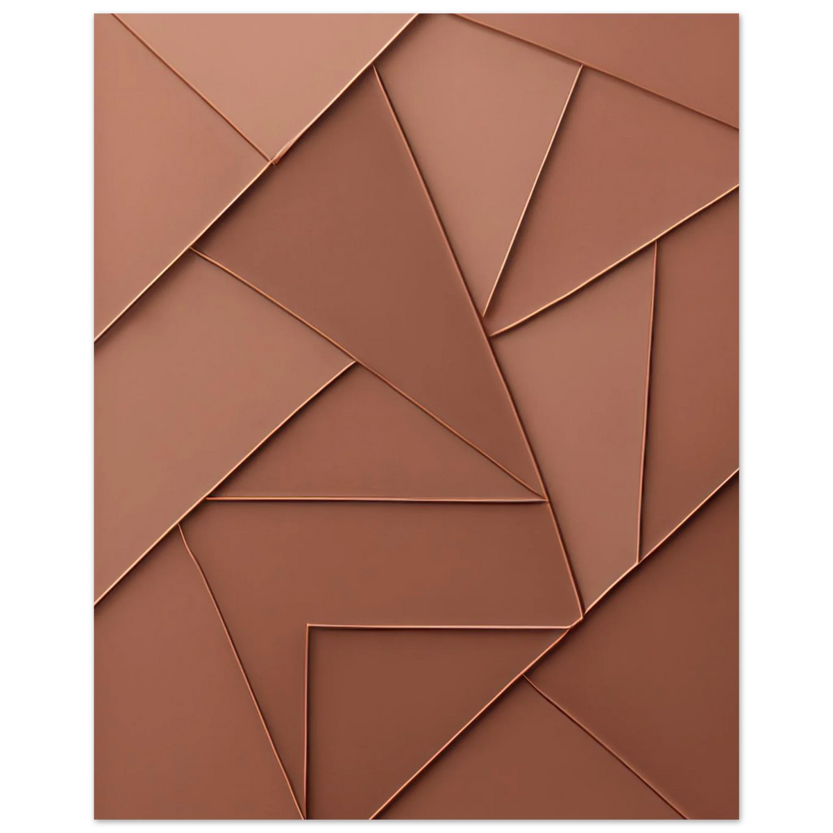 Minimalistisk Abstrakt Konsttryck – Koppartoner & Geometriska Former för Modern Inredning