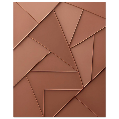 Minimalistisk Abstrakt Konsttryck – Koppartoner & Geometriska Former för Modern Inredning