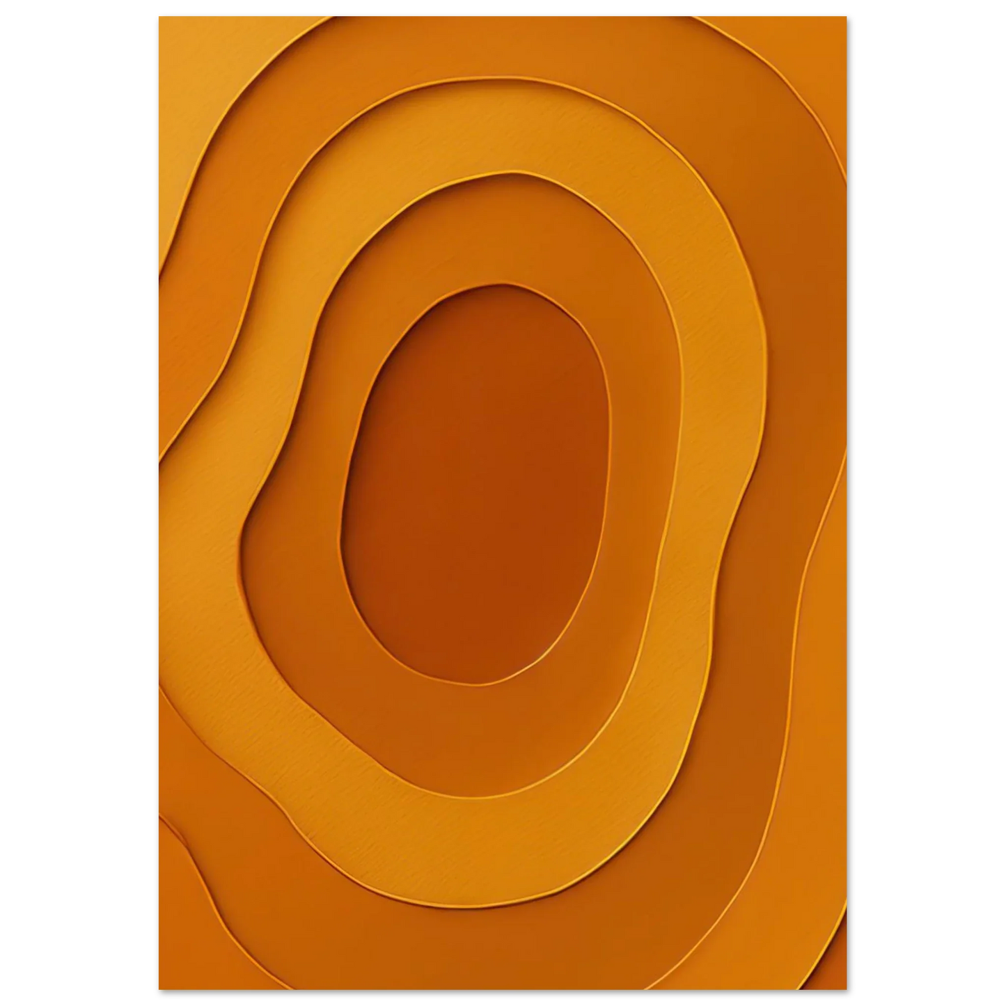 Abstrakt Terracotta Delight - Modern Minimalist Orange Art Print