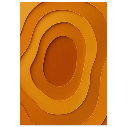 Abstrakt Terracotta Delight - Modern Minimalist Orange Art Print