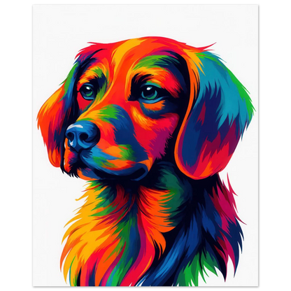 Färgglad Hundkonst – Levande Pop Art Tryck Djur