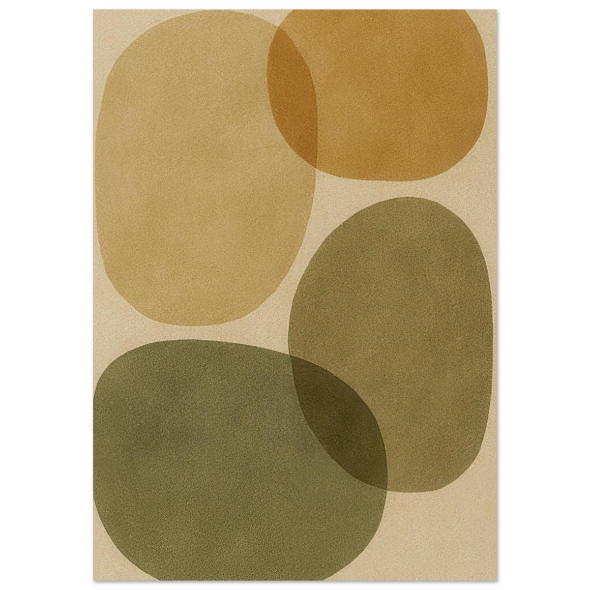 Minimalist Organic Shape Art Print – Earth Tones Abstract Poster