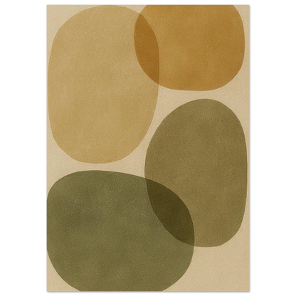 Minimalist Organic Shape Art Print – Earth Tones Abstract Poster