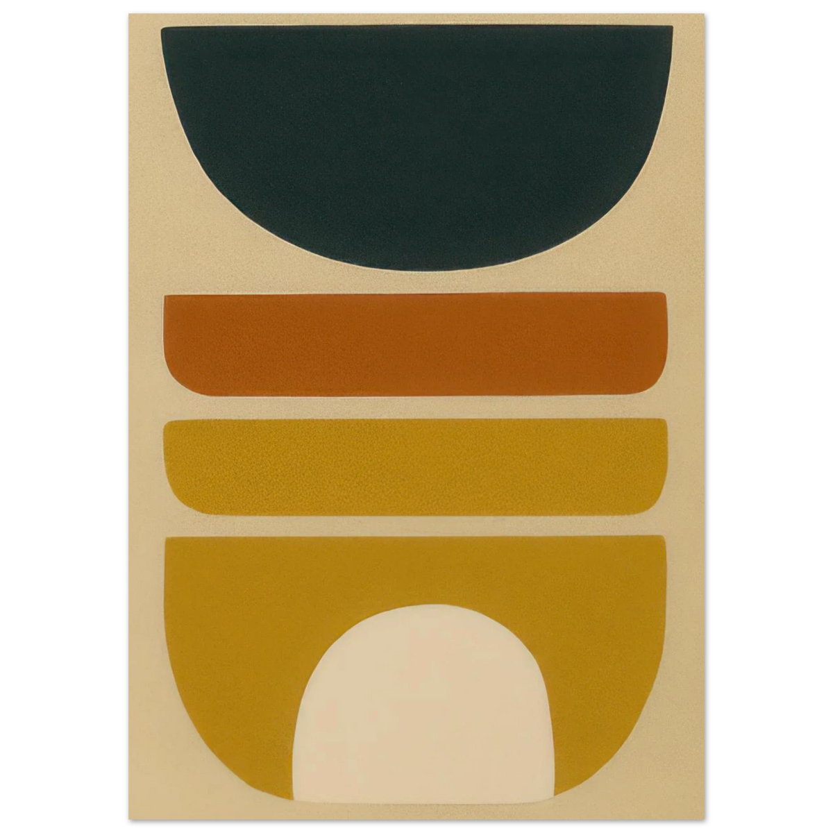 Abstrakt Minimalist Earth Tones Art Print – Modern Geometric Wall Decor for a Serene Home