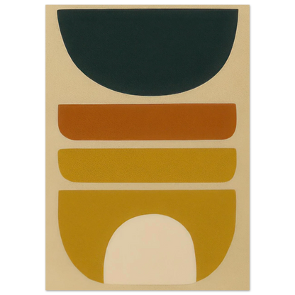 Abstrakt Minimalist Earth Tones Art Print – Modern Geometric Wall Decor for a Serene Home