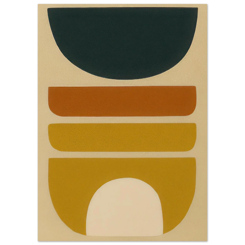 Abstrakt Minimalist Earth Tones Art Print – Modern Geometric Wall Decor for a Serene Home