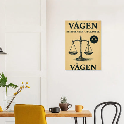 Retro Vågen Stjärntecken Konsttryck – Elegant Vintage Zodiac Poster