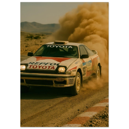 Bilar: Rallycross Retro - Dynamisk Väggkonst i Olika Storlekar