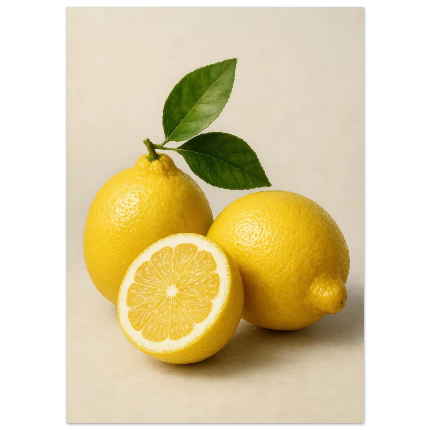 Fresh Lemon & Greenery Poster - Choose Your Perfect Size
