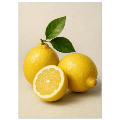 Fresh Lemon & Greenery Poster - Choose Your Perfect Size