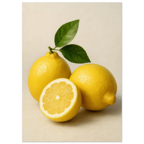 Fresh Lemon & Greenery Poster - Choose Your Perfect Size