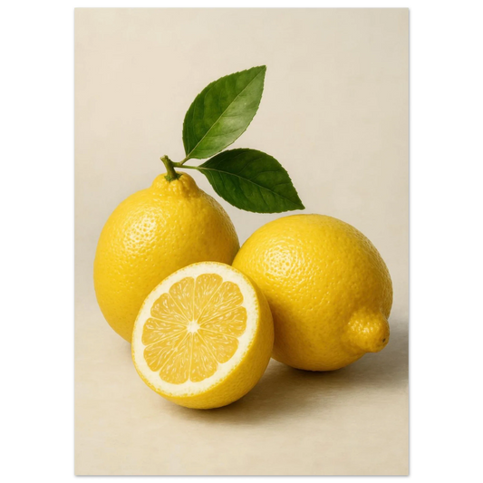Fresh Lemon & Greenery Poster - Choose Your Perfect Size