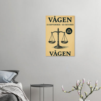 Retro Vågen Stjärntecken Konsttryck – Elegant Vintage Zodiac Poster