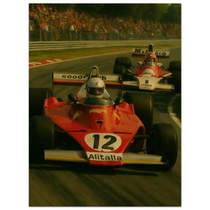 Bilar: Classic Racing Excitement Poster – Vintage Formula 1 Art Print