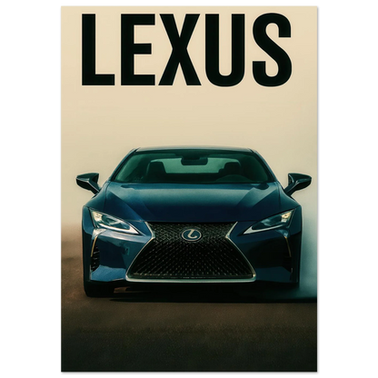 Lexus RC Performance Poster - Blå Sportbil Konsttryck
