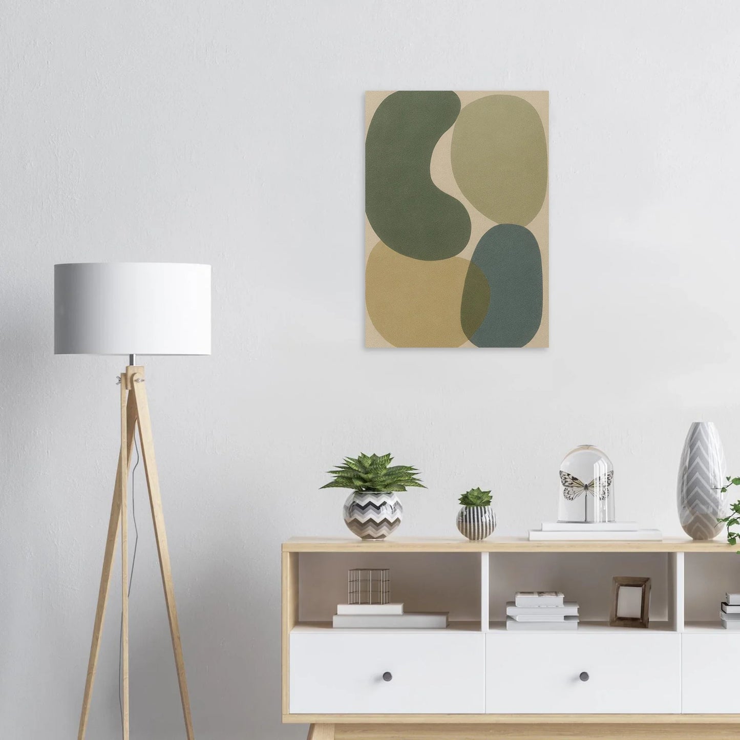 Abstrakt / Minimalistisk Jordnära Toner Konsttryck - Modern Väggkonst i Naturliga Nyanser