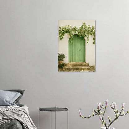 Verdant Entrance: Mediterranean Charm Poster in Your Choice of 29 Sizes