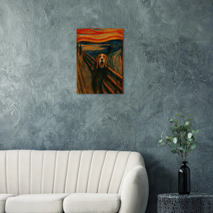The Bark: Edvard Munch Inspired Beagle Art Print – Unleash Your Inner Art Lover