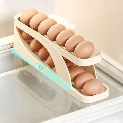 Automatiskt rullande ägghylla