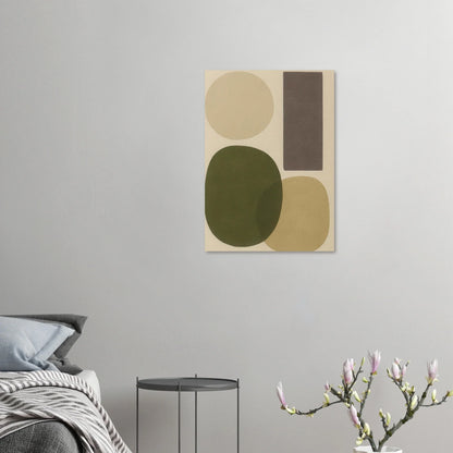 Abstrakt Minimalistisk Jordnära Geometrisk Affisch