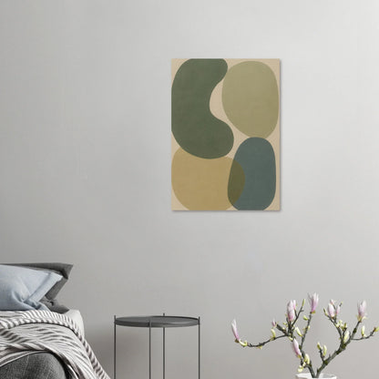 Abstrakt / Minimalistisk Jordnära Toner Konsttryck - Modern Väggkonst i Naturliga Nyanser