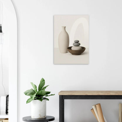 Zen Balance & Serenity Poster - Minimalist Nordic Decor in Calming Neutral Tones
