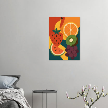 Frukter - Vibrant Abstract Fruit Art Print: Elevate Your Space with a Burst of Color & Modern Charm