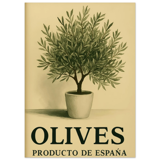 Vintage Olives Poster: Spanish Mediterranean Charm for Your Home – Available in 29 Sizes