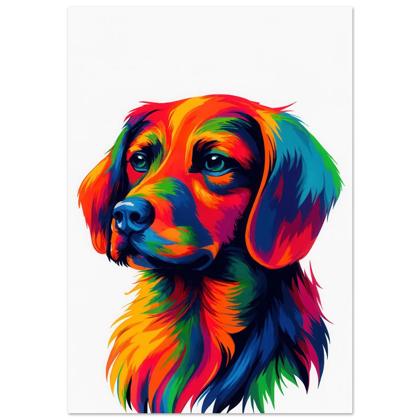 Färgglad Hundkonst – Levande Pop Art Tryck Djur
