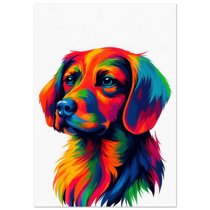 Färgglad Hundkonst – Levande Pop Art Tryck Djur