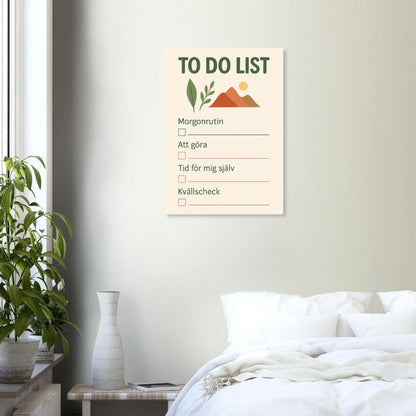 Minimalistisk Att Göra-Lista Poster – Fånga Dagen med Naturinspirerad Konst