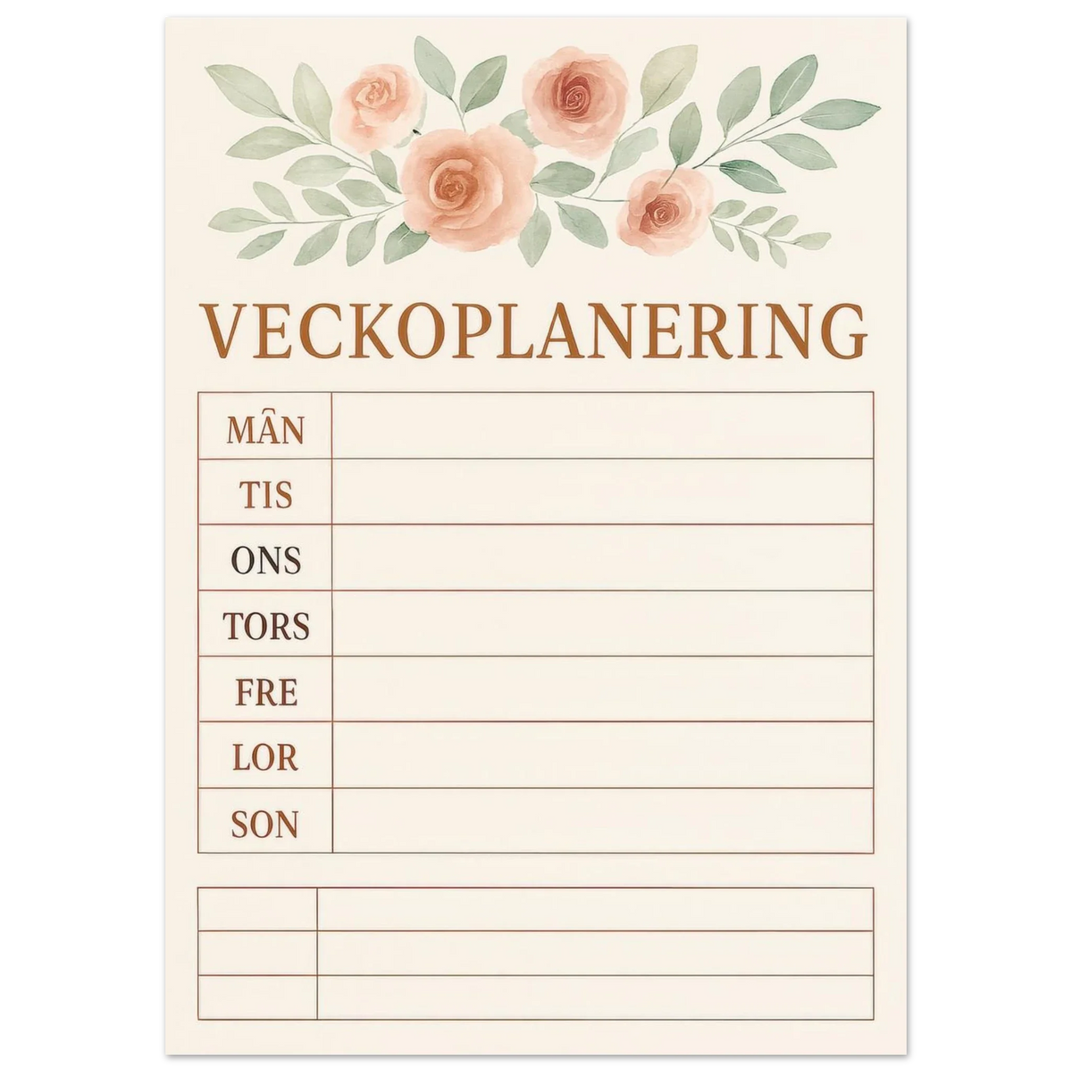 Veckoplanering