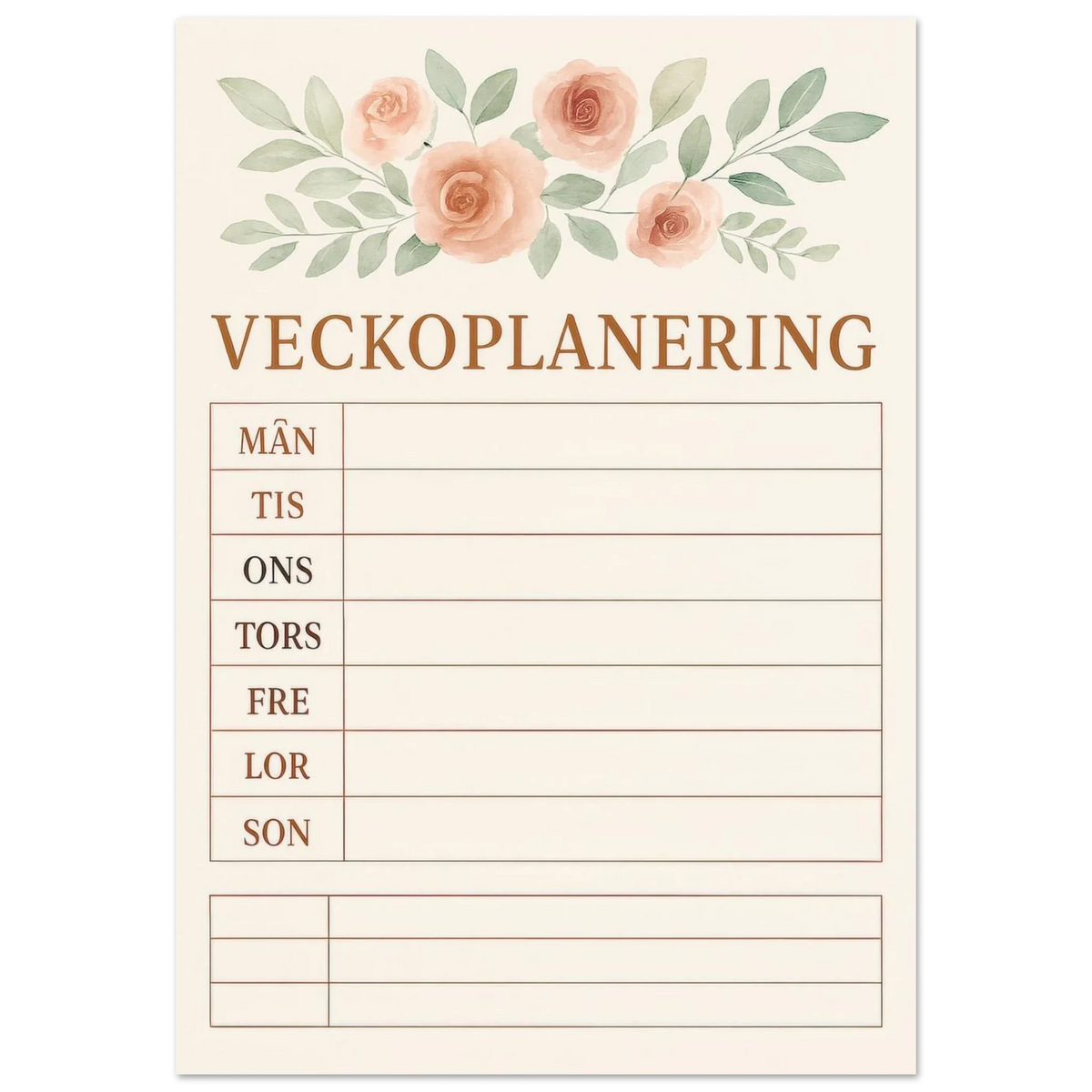 Veckoplanering