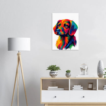 Färgglad Hundkonst – Levande Pop Art Tryck Djur