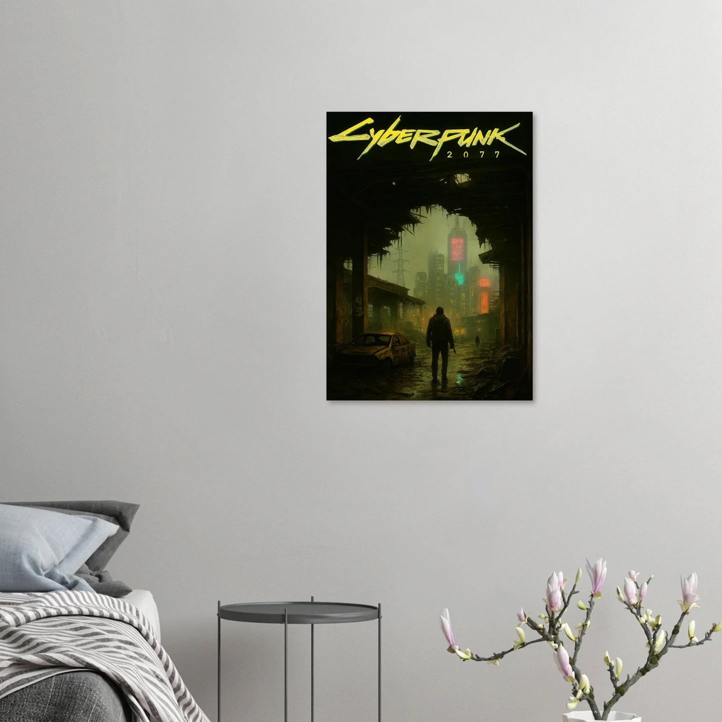Cyberpunk Poster - Övergiven Stad Art Print on Premium Paper