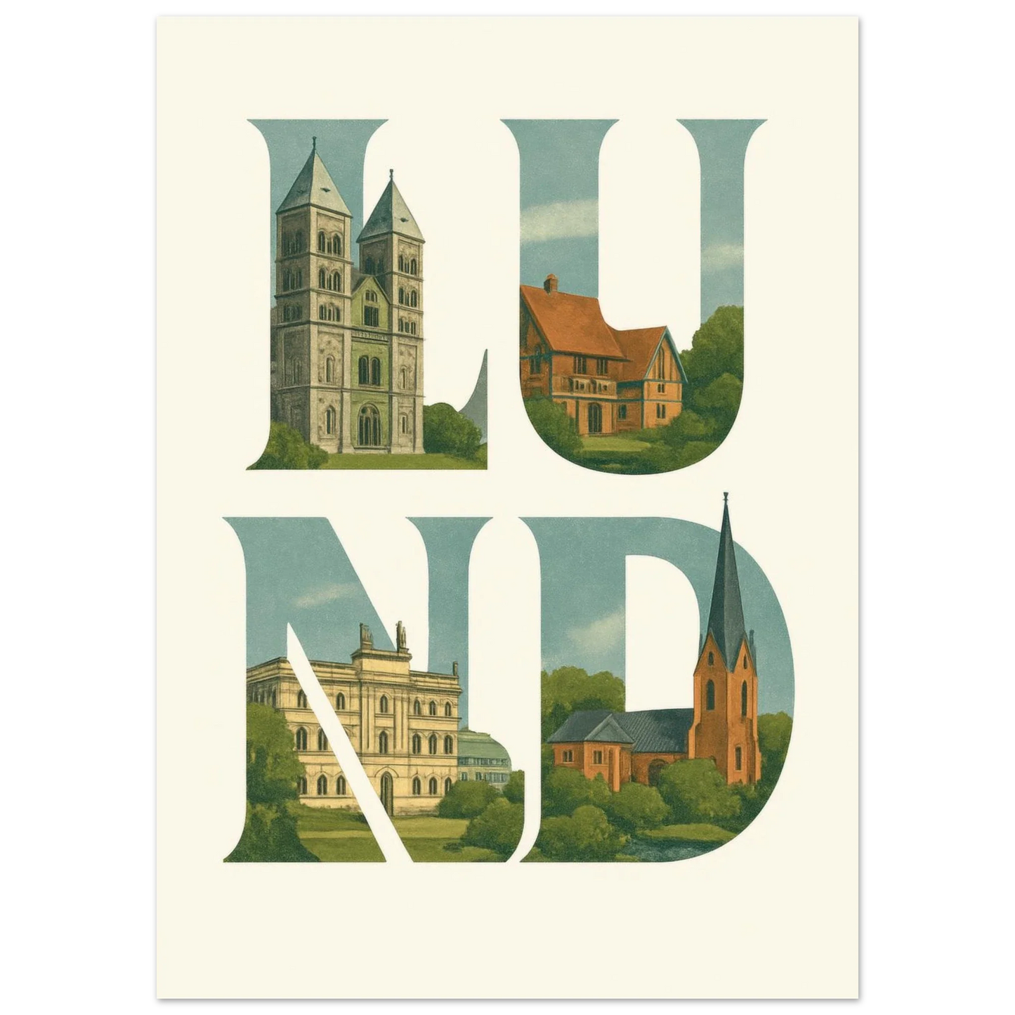 LUND Poster - Artistic Representation with Elements of Lund Design