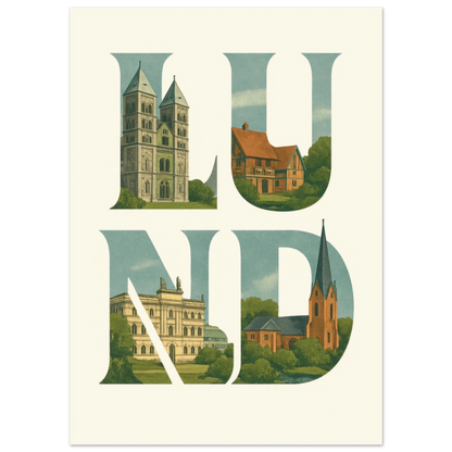 LUND Poster - Artistic Representation with Elements of Lund Design
